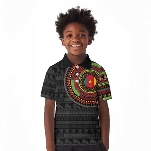 Cameroon African Tribal Pattern Kid Polo Shirt Chest Arm Tattoo