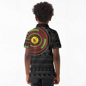 Cameroon African Tribal Pattern Kid Polo Shirt Chest Arm Tattoo