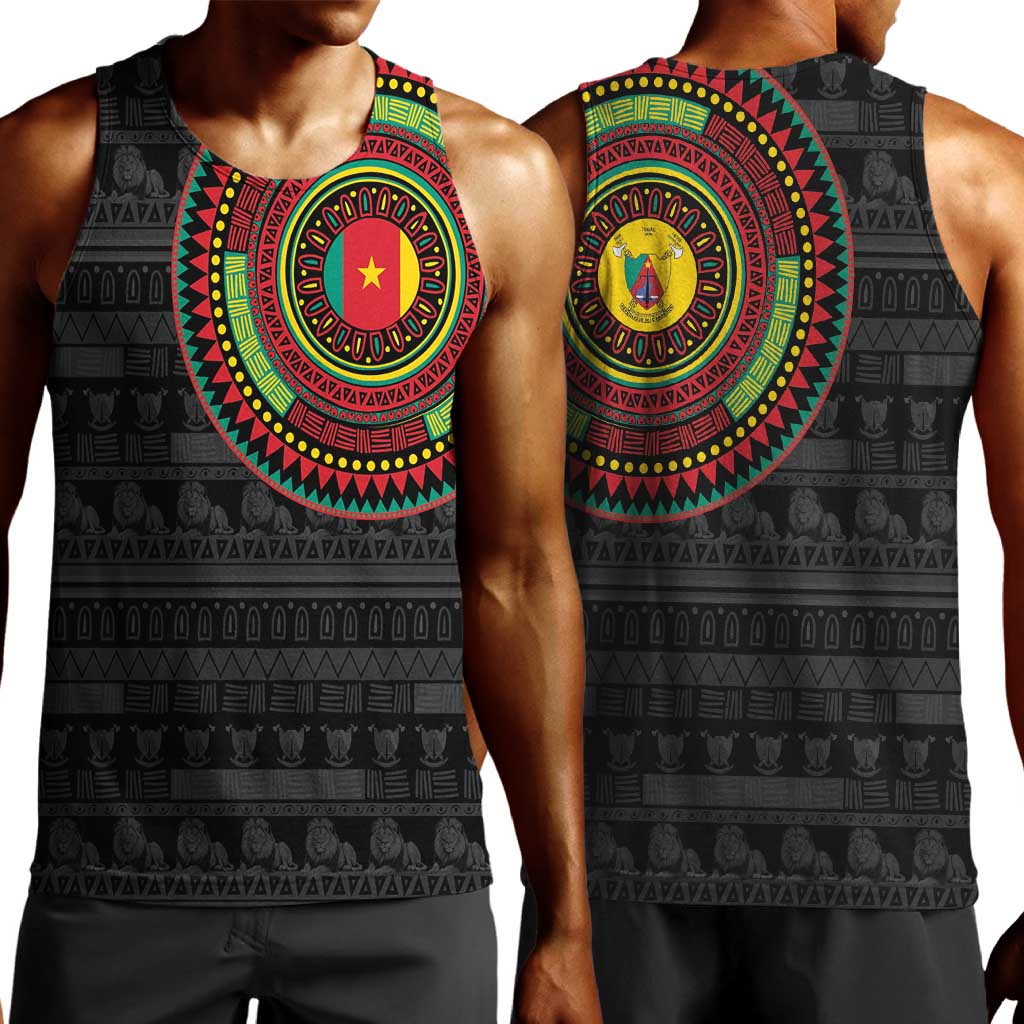 Cameroon African Tribal Pattern Men Tank Top Chest Arm Tattoo