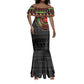 Cameroon African Tribal Pattern Mermaid Dress Chest Arm Tattoo