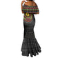 Cameroon African Tribal Pattern Mermaid Dress Chest Arm Tattoo