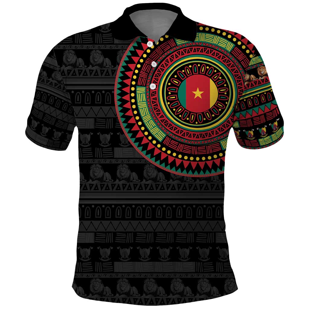 Cameroon African Tribal Pattern Polo Shirt Chest Arm Tattoo