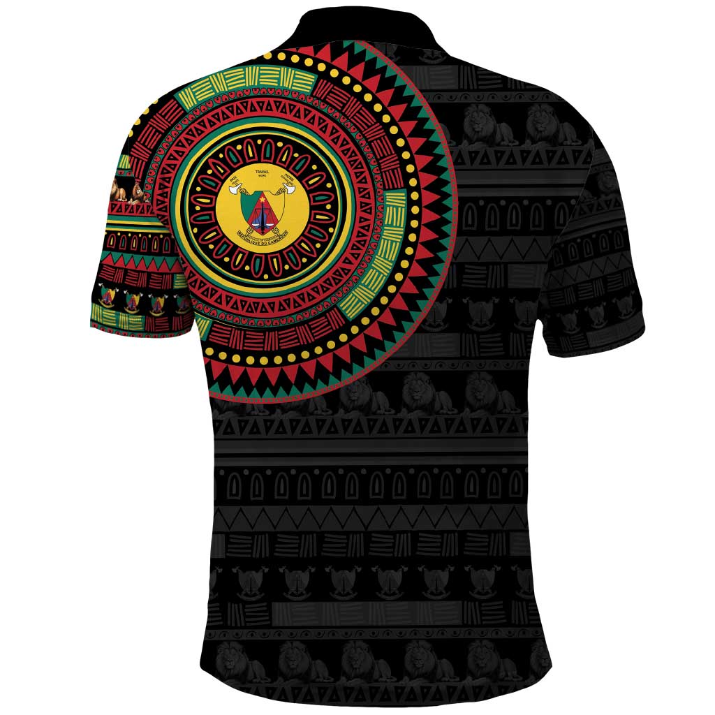 Cameroon African Tribal Pattern Polo Shirt Chest Arm Tattoo