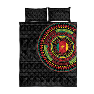 Cameroon African Tribal Pattern Quilt Bed Set Chest Arm Tattoo
