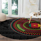 Cameroon African Tribal Pattern Round Carpet Chest Arm Tattoo