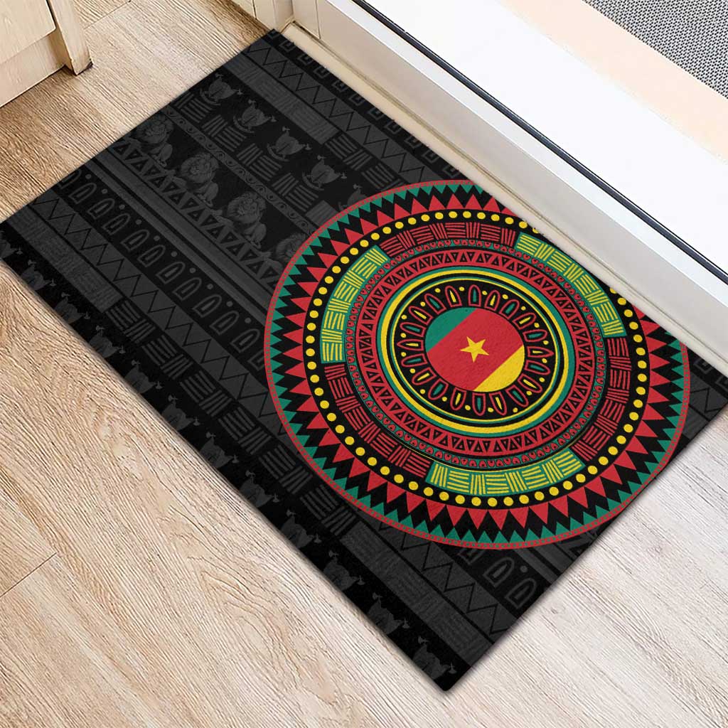 Cameroon African Tribal Pattern Rubber Doormat Chest Arm Tattoo