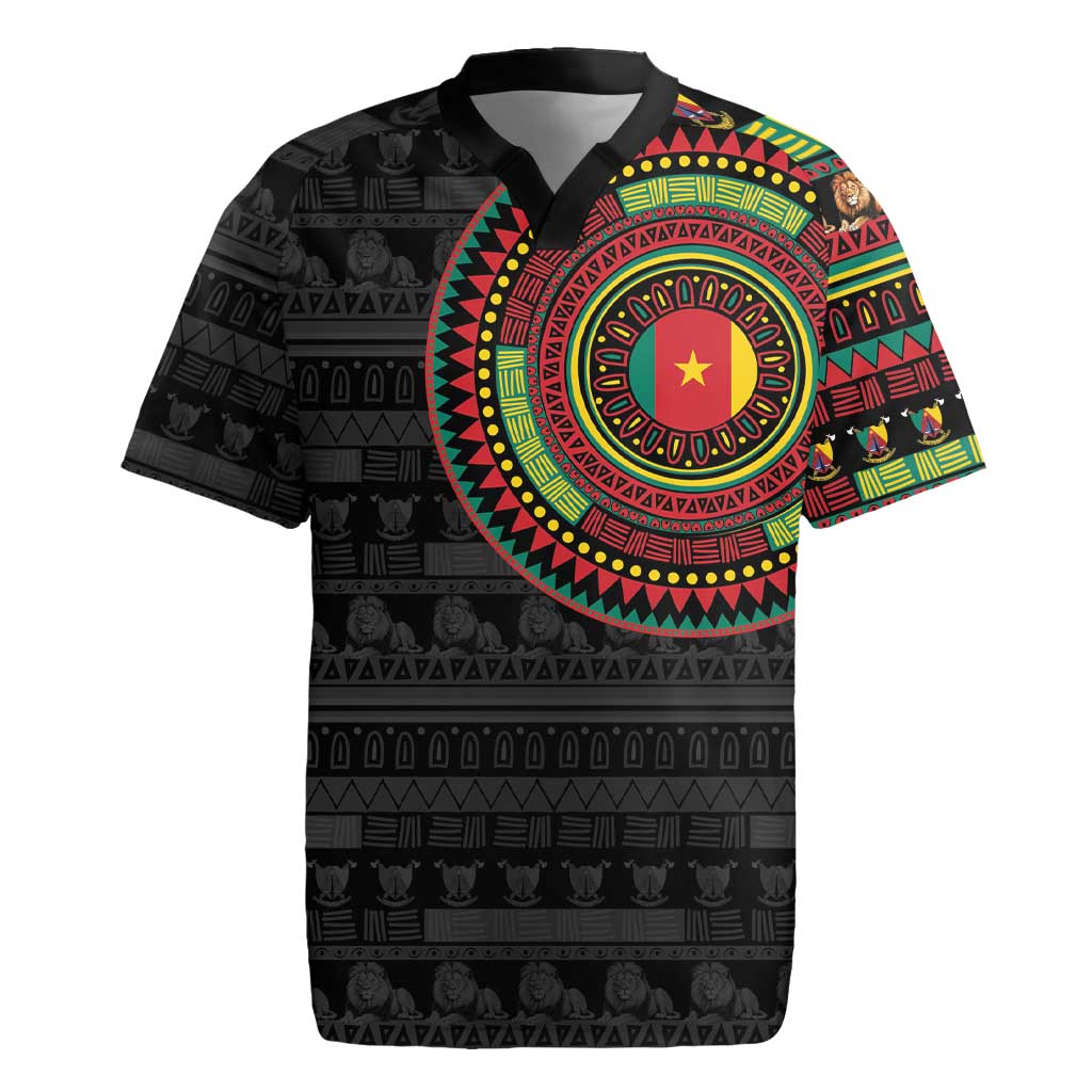 Cameroon African Tribal Pattern Rugby Jersey Chest Arm Tattoo