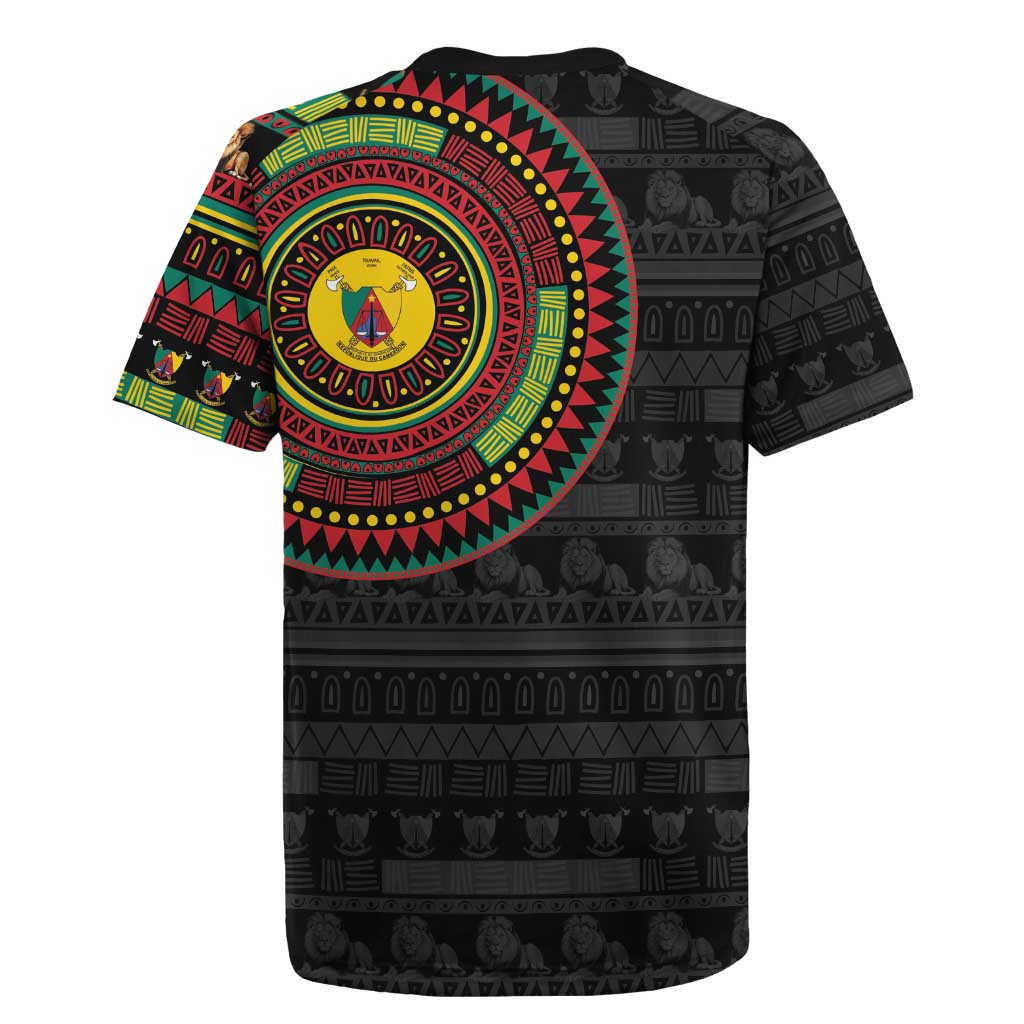 Cameroon African Tribal Pattern Rugby Jersey Chest Arm Tattoo