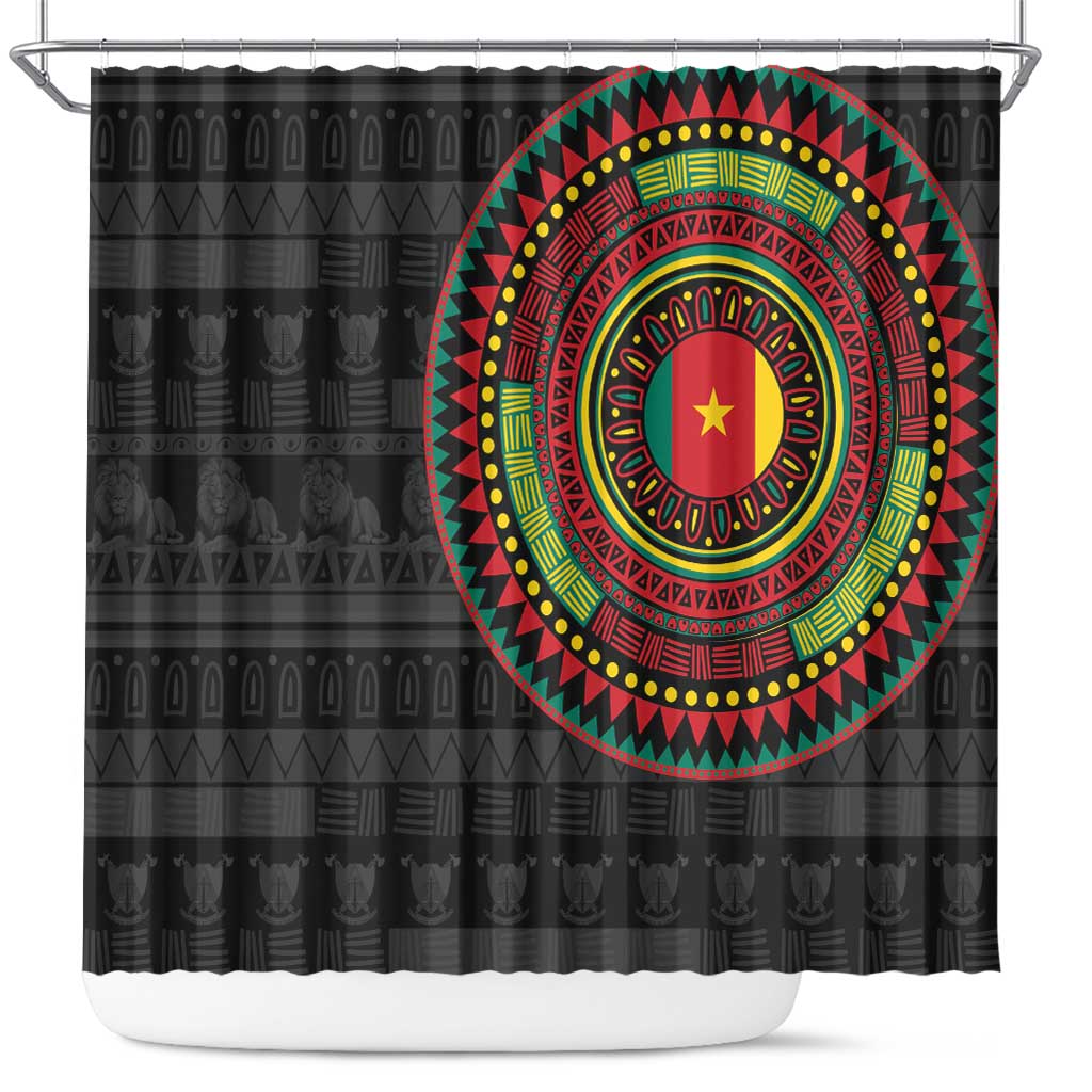 Cameroon African Tribal Pattern Shower Curtain Chest Arm Tattoo
