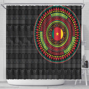 Cameroon African Tribal Pattern Shower Curtain Chest Arm Tattoo