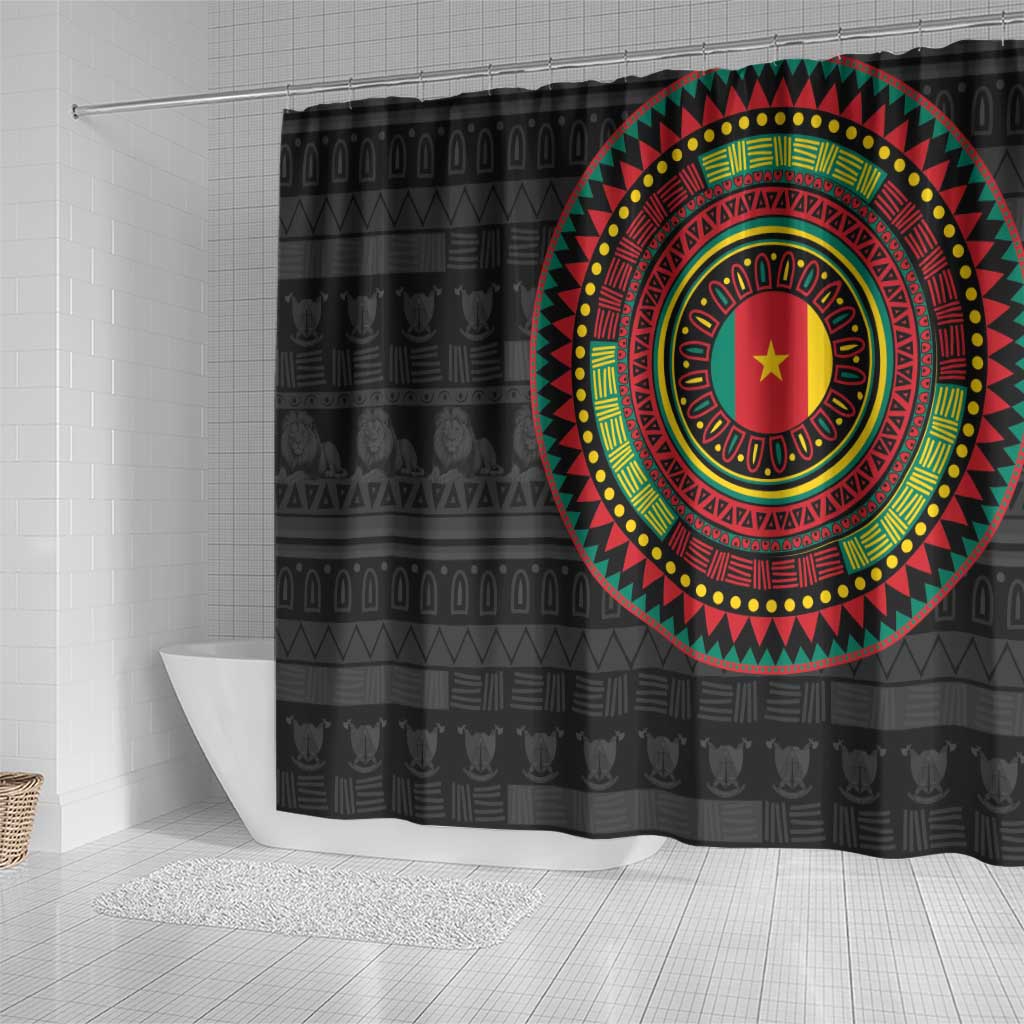 Cameroon African Tribal Pattern Shower Curtain Chest Arm Tattoo