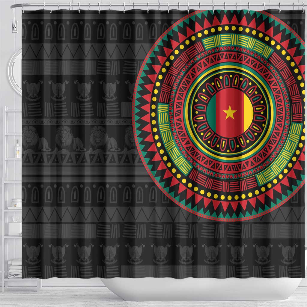 Cameroon African Tribal Pattern Shower Curtain Chest Arm Tattoo