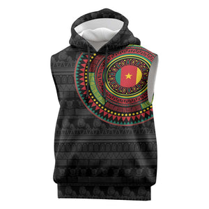 Cameroon African Tribal Pattern Sleeveless Hoodie Chest Arm Tattoo - African Pride