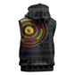 Cameroon African Tribal Pattern Sleeveless Zip Hoodie Chest Arm Tattoo - African Pride