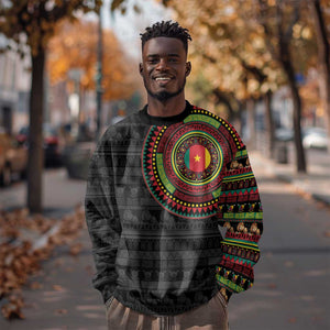 Cameroon African Tribal Pattern Sweatshirt Chest Arm Tattoo