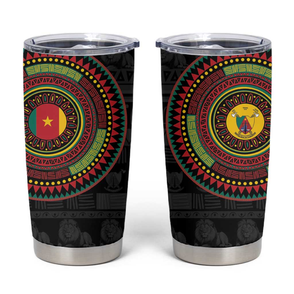 Cameroon African Tribal Pattern Tumbler Cup Chest Arm Tattoo