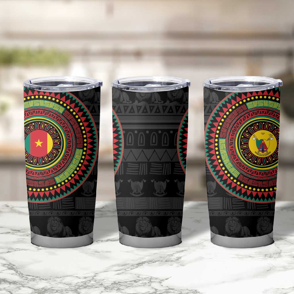 Cameroon African Tribal Pattern Tumbler Cup Chest Arm Tattoo