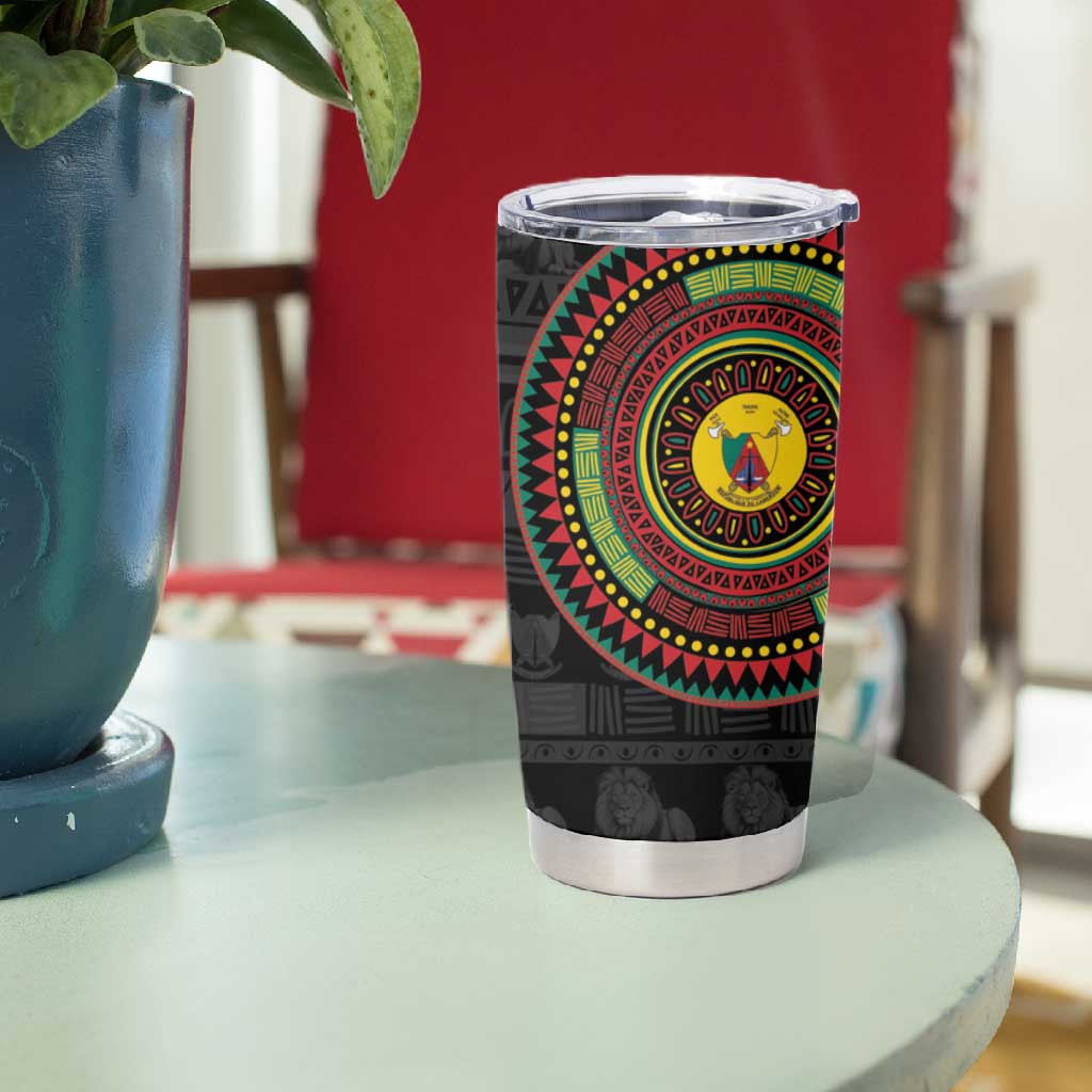 Cameroon African Tribal Pattern Tumbler Cup Chest Arm Tattoo