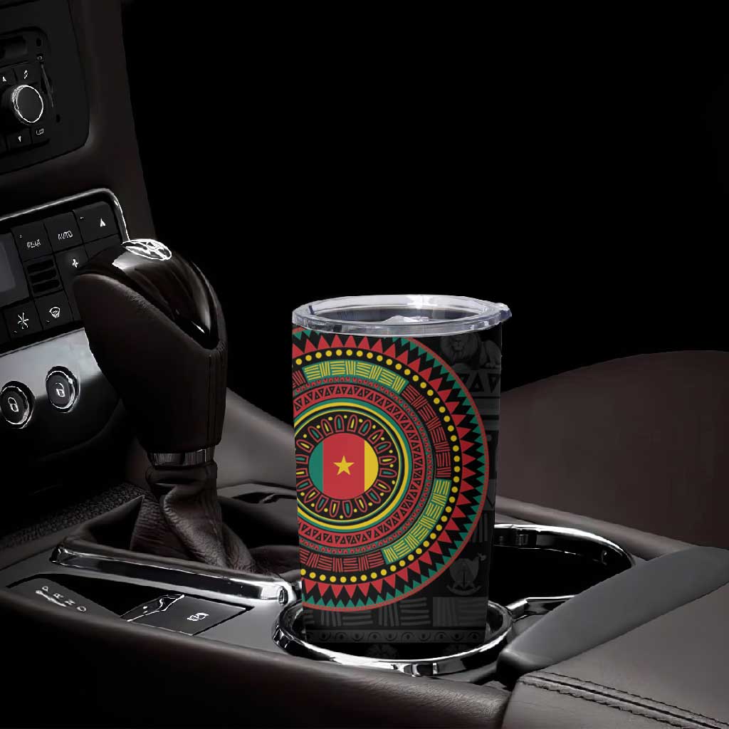 Cameroon African Tribal Pattern Tumbler Cup Chest Arm Tattoo