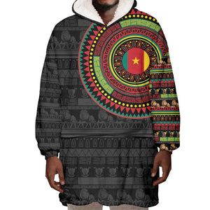 Cameroon African Tribal Pattern Wearable Blanket Hoodie Chest Arm Tattoo