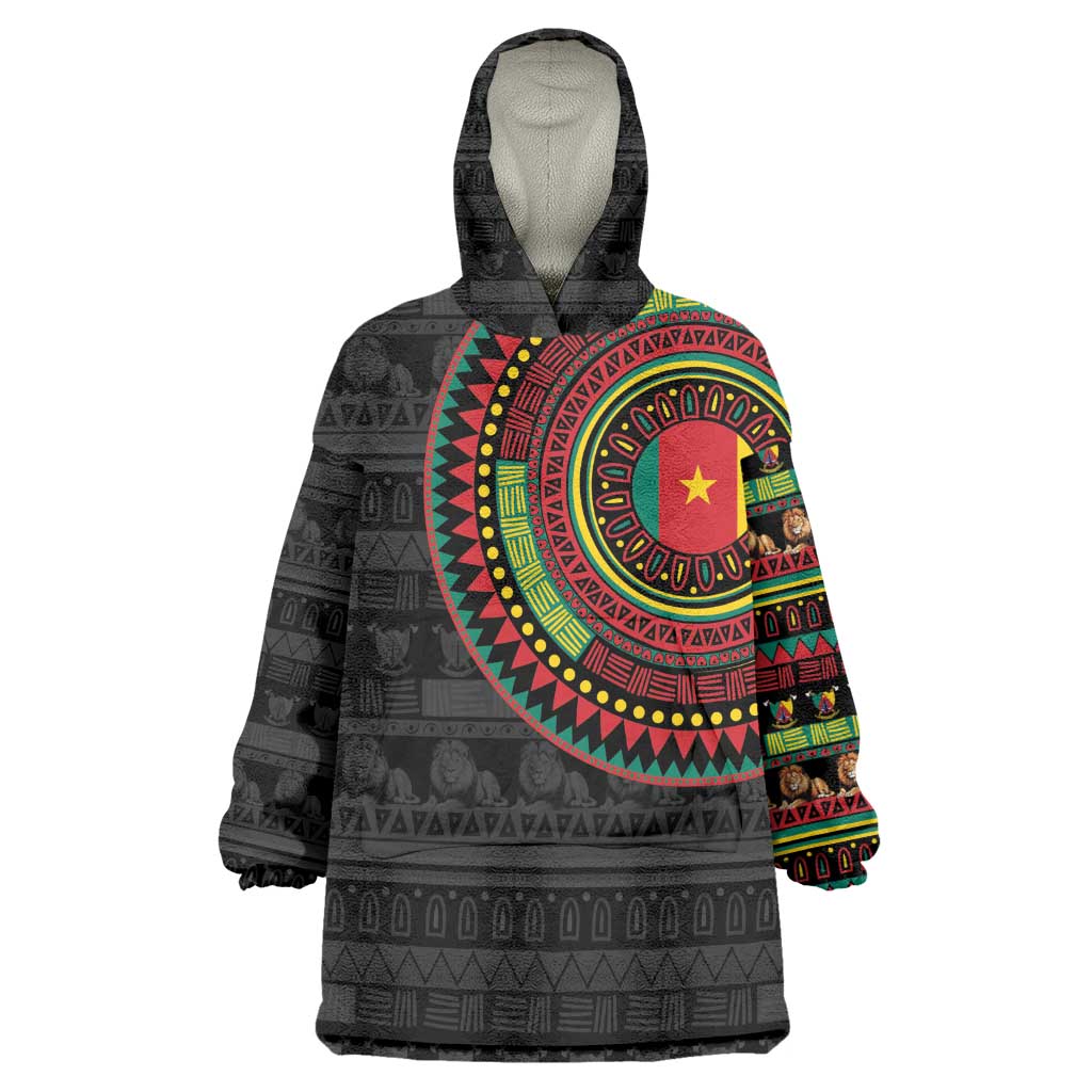 Cameroon African Tribal Pattern Wearable Blanket Hoodie Chest Arm Tattoo