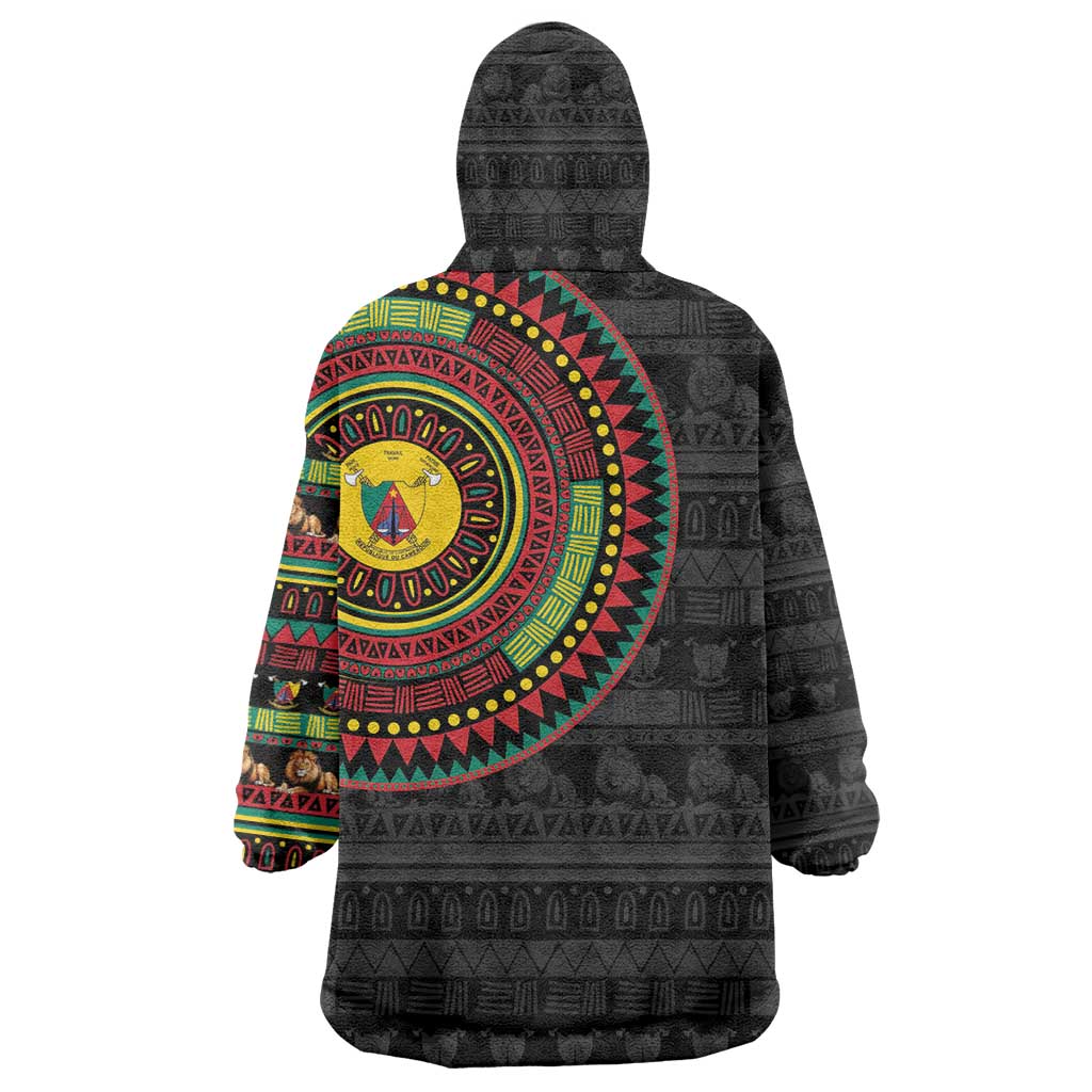 Cameroon African Tribal Pattern Wearable Blanket Hoodie Chest Arm Tattoo