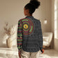 Cameroon African Tribal Pattern Women Casual Shirt Chest Arm Tattoo
