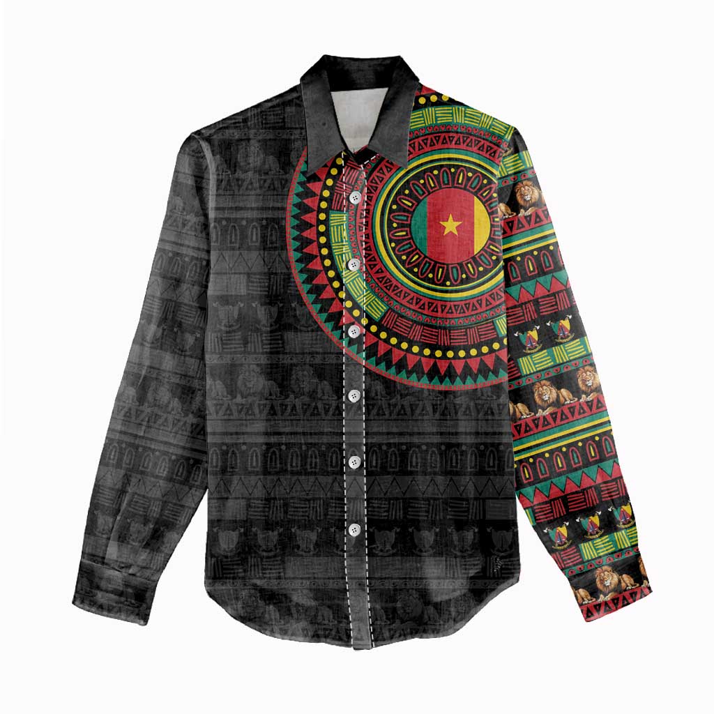 Cameroon African Tribal Pattern Women Casual Shirt Chest Arm Tattoo