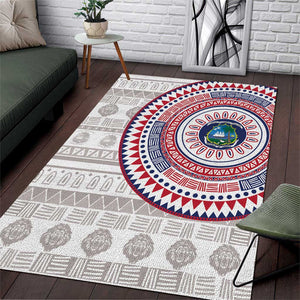 Liberia African Tribal Pattern Area Rug Chest Arm Tattoo