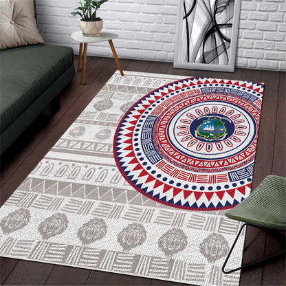 Liberia African Tribal Pattern Area Rug Chest Arm Tattoo