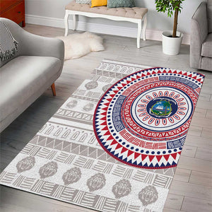 Liberia African Tribal Pattern Area Rug Chest Arm Tattoo