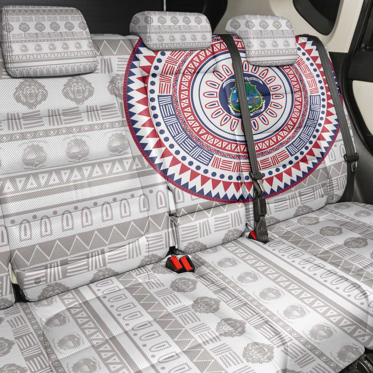 Liberia African Tribal Pattern Back Car Seat Cover Chest Arm Tattoo