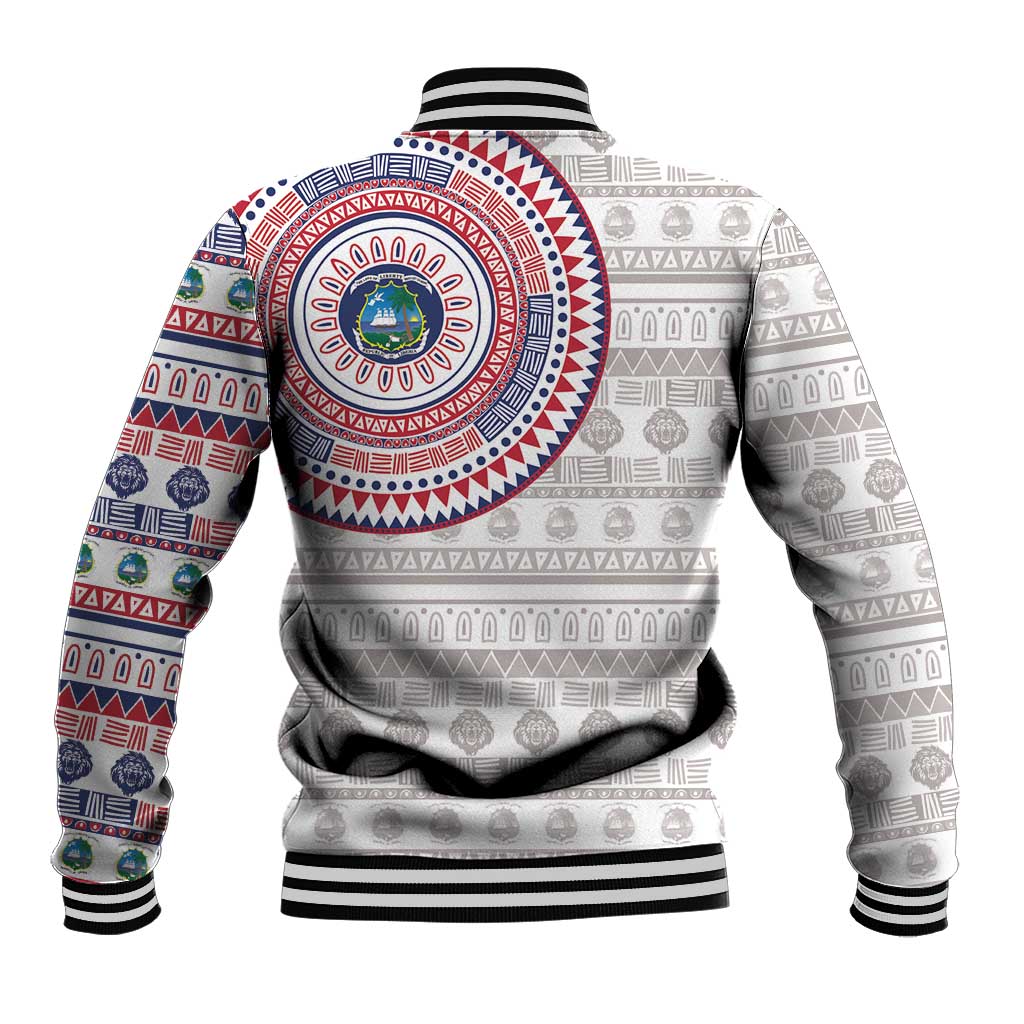Liberia African Tribal Pattern Baseball Jacket Chest Arm Tattoo