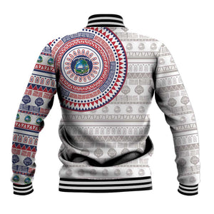 Liberia African Tribal Pattern Baseball Jacket Chest Arm Tattoo