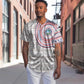 Liberia African Tribal Pattern Baseball Jersey Chest Arm Tattoo