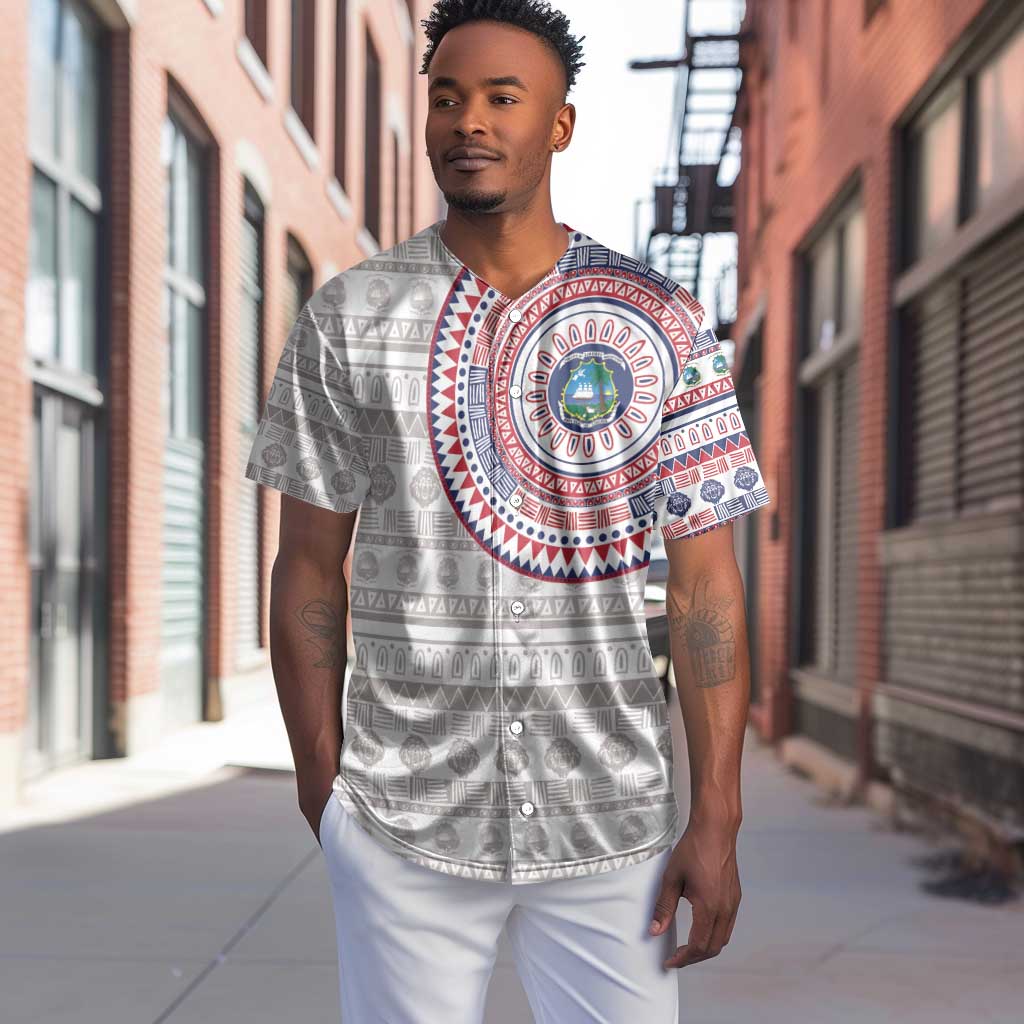 Liberia African Tribal Pattern Baseball Jersey Chest Arm Tattoo