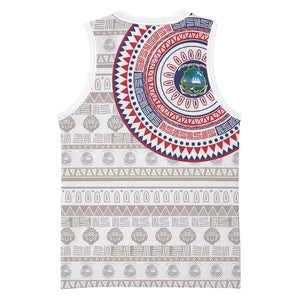Liberia African Tribal Pattern Basketball Jersey Chest Arm Tattoo - African Pride