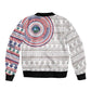 Liberia African Tribal Pattern Bomber Jacket Chest Arm Tattoo