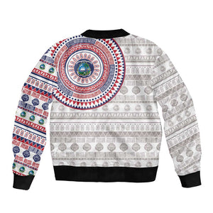 Liberia African Tribal Pattern Bomber Jacket Chest Arm Tattoo