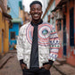 Liberia African Tribal Pattern Bomber Jacket Chest Arm Tattoo
