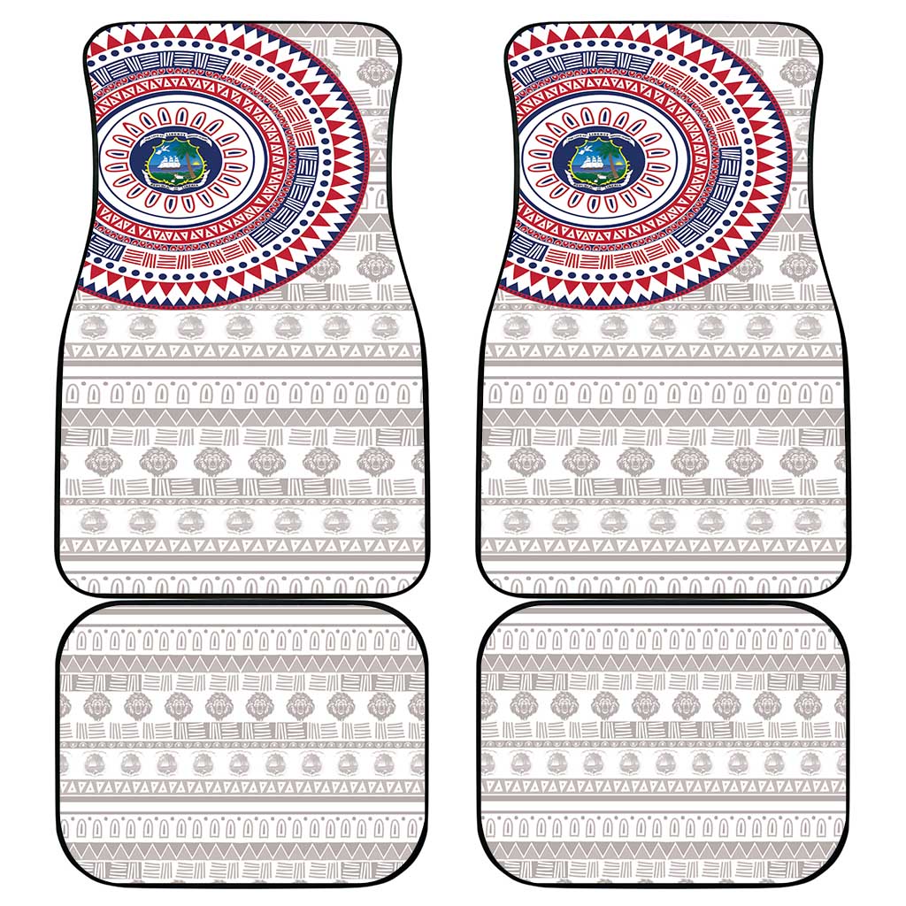 Liberia African Tribal Pattern Car Mats Chest Arm Tattoo