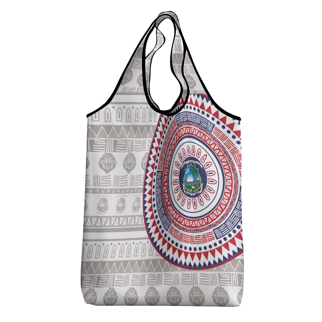 Liberia African Tribal Pattern Grocery Bag Chest Arm Tattoo
