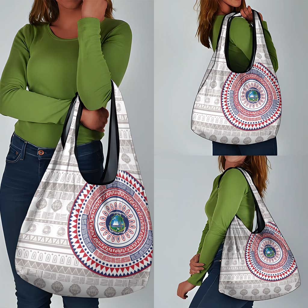 Liberia African Tribal Pattern Grocery Bag Chest Arm Tattoo
