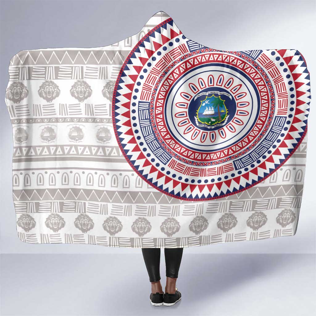 Liberia African Tribal Pattern Hooded Blanket Chest Arm Tattoo