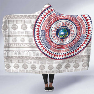 Liberia African Tribal Pattern Hooded Blanket Chest Arm Tattoo