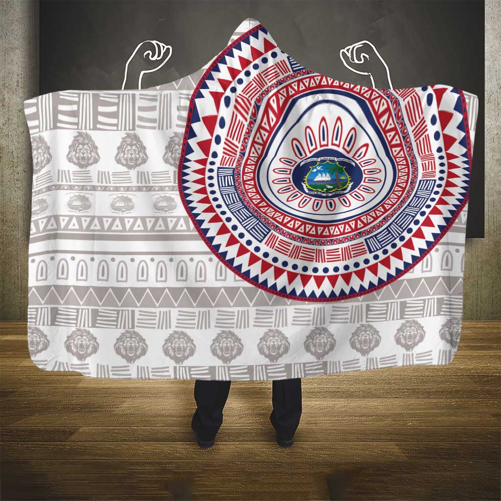 Liberia African Tribal Pattern Hooded Blanket Chest Arm Tattoo