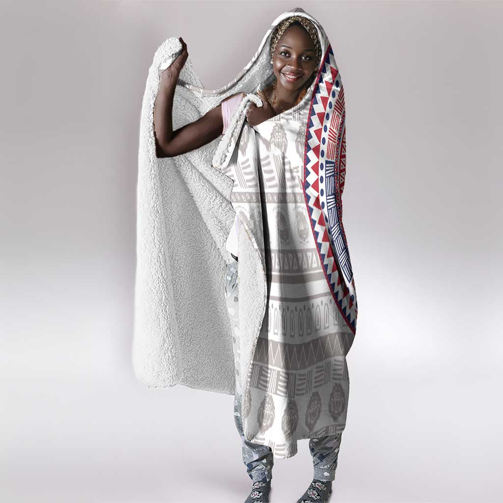 Liberia African Tribal Pattern Hooded Blanket Chest Arm Tattoo