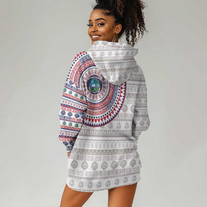 Liberia African Tribal Pattern Hoodie Dress Chest Arm Tattoo