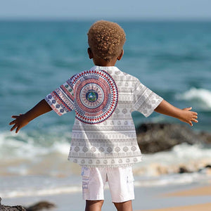 Liberia African Tribal Pattern Kid Hawaiian Shirt Chest Arm Tattoo