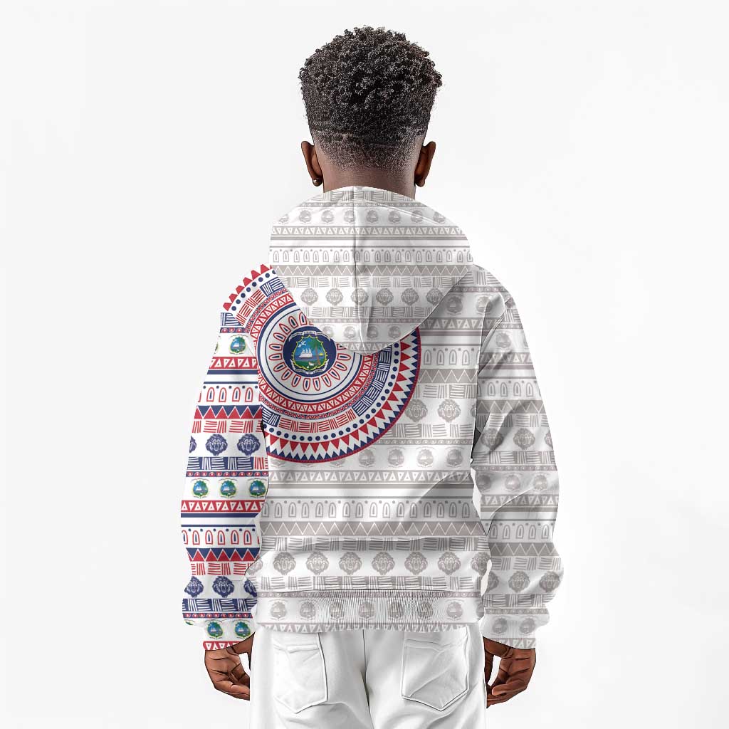 Liberia African Tribal Pattern Kid Hoodie Chest Arm Tattoo